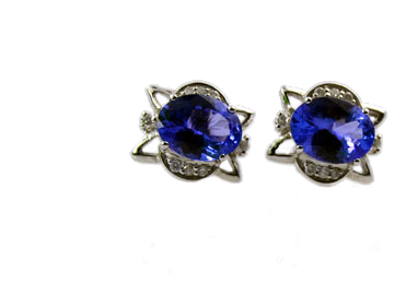 Tanzanite Diamond Earings