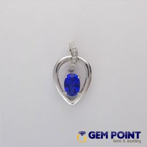 Tanzanite Pendant Oval Shape With Diamond 10